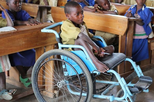 child on wheelchair