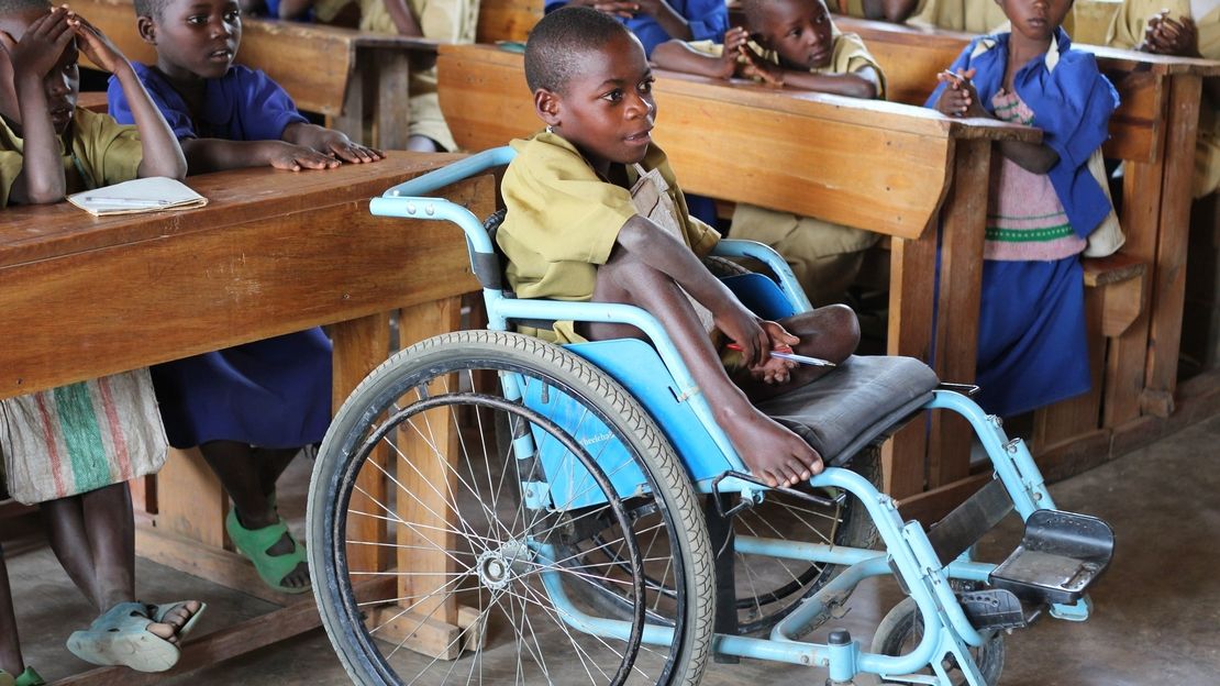 child on wheelchair